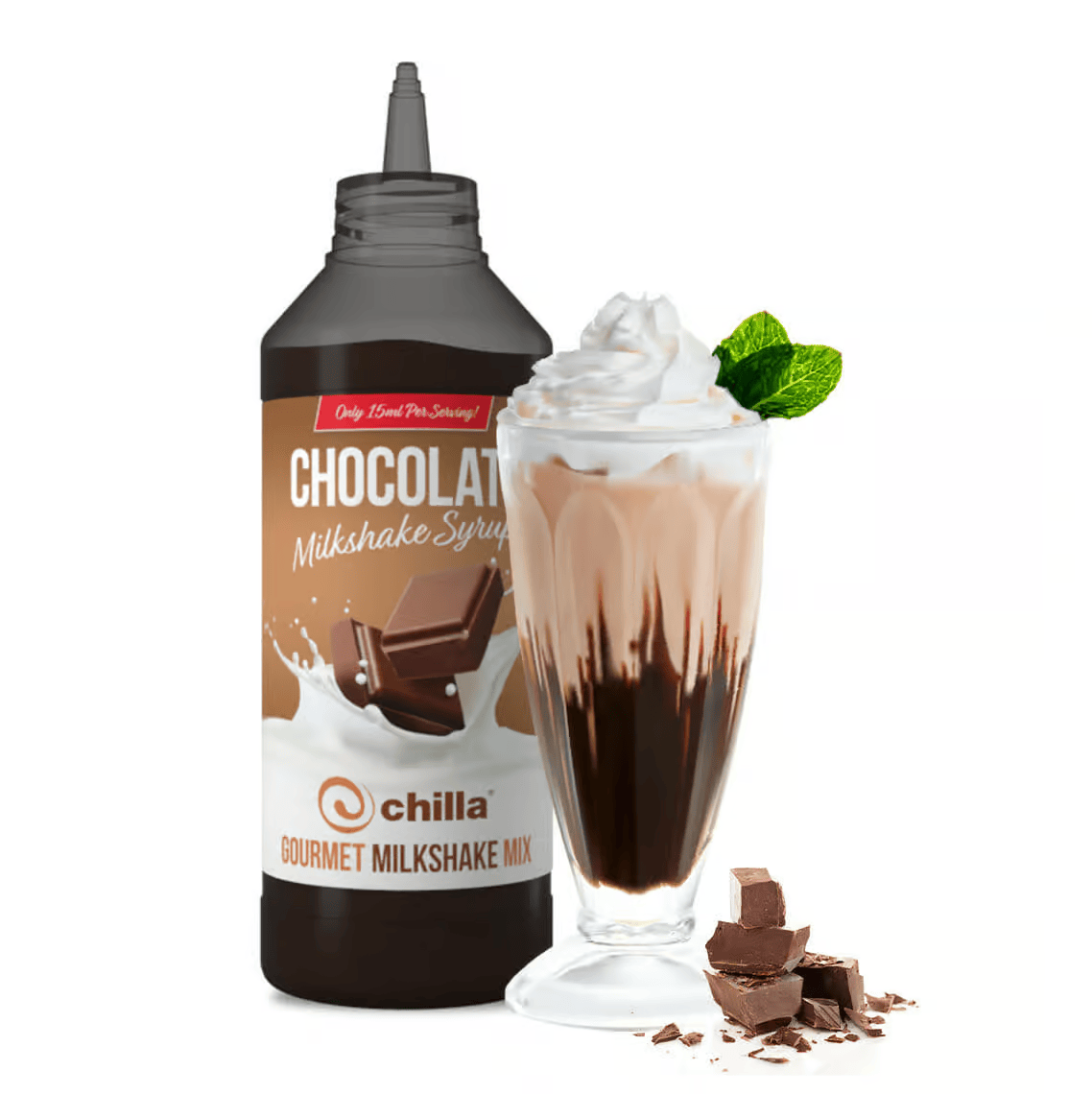 Chilla Chocolate Milkshake Syrup 1lt