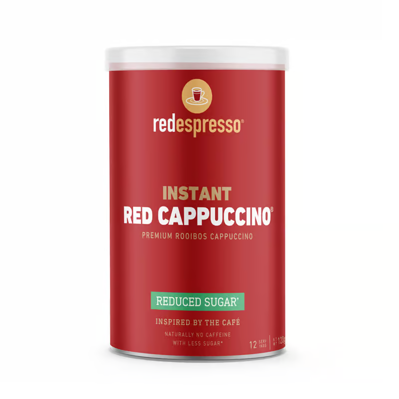 Red Espresso Instant Red Cappuccino Reduced Sugar Tin 120g