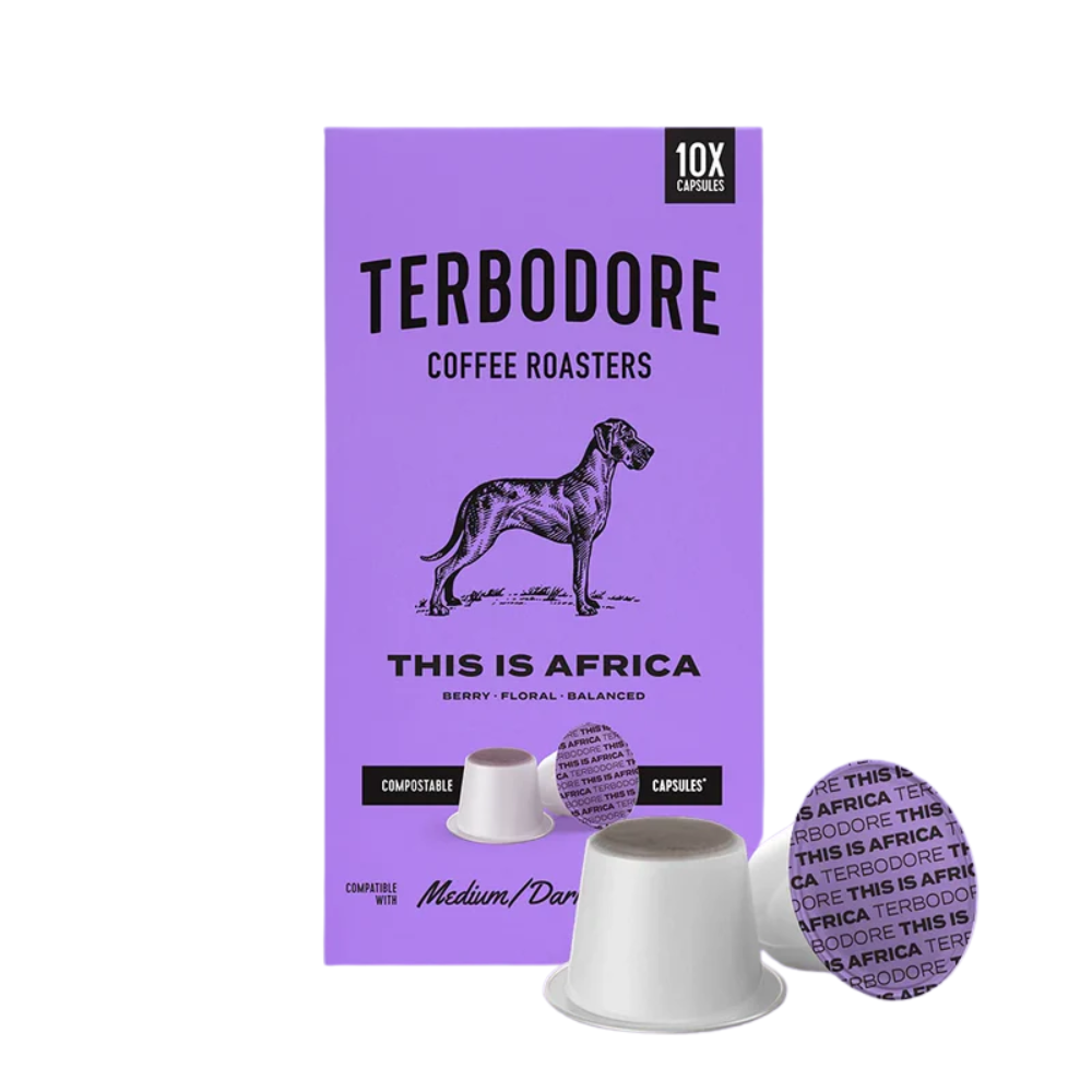 Terbodore This is Africa Coffee Capsules 50's
