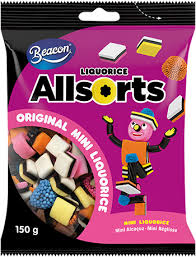 Beacon Allsorts Liquorice 24 x 150g