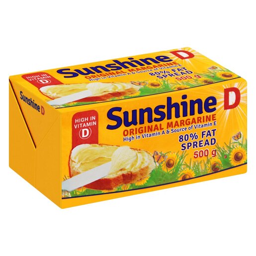 Sunshine D Original Margarine 80% Brick 500g