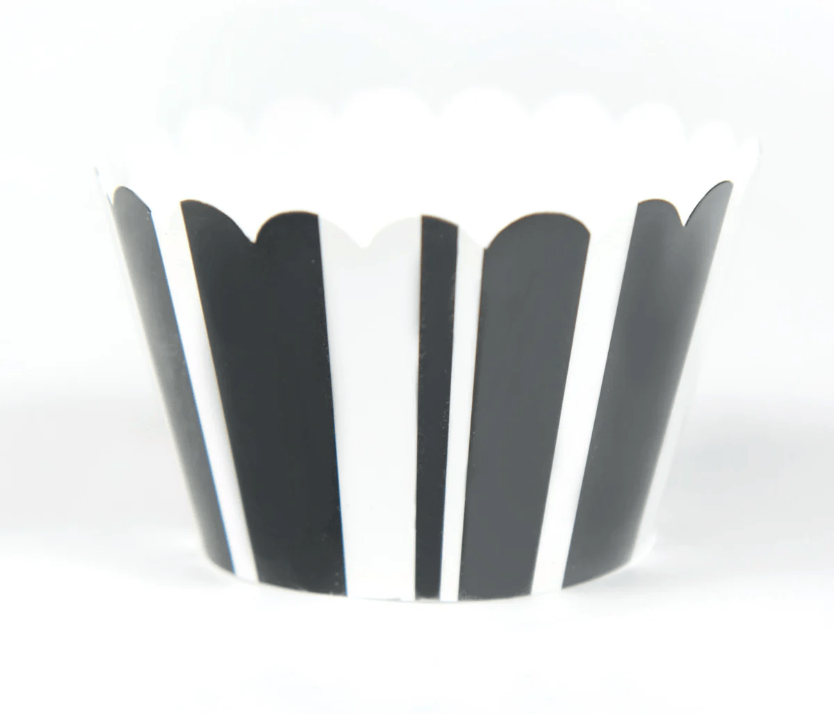 Sweet Celebration Cupcake Wrappers -12 - Stripe Black