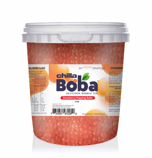 Chilla Strawberry Popping Boba 3.4kg