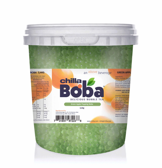 Chilla Green Apple Popping Boba 3.4kg
