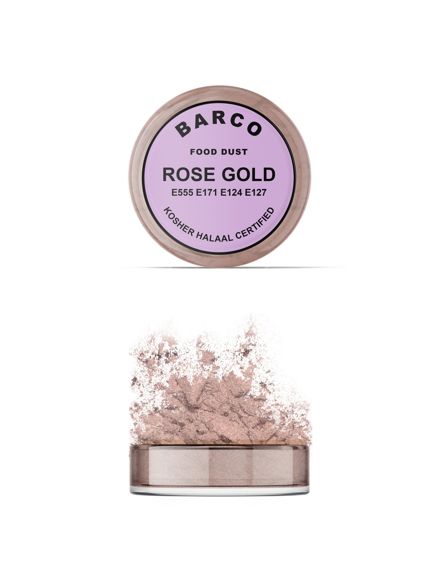 Barco Rose Gold Pearly Dust 10ml (Lilac Label)