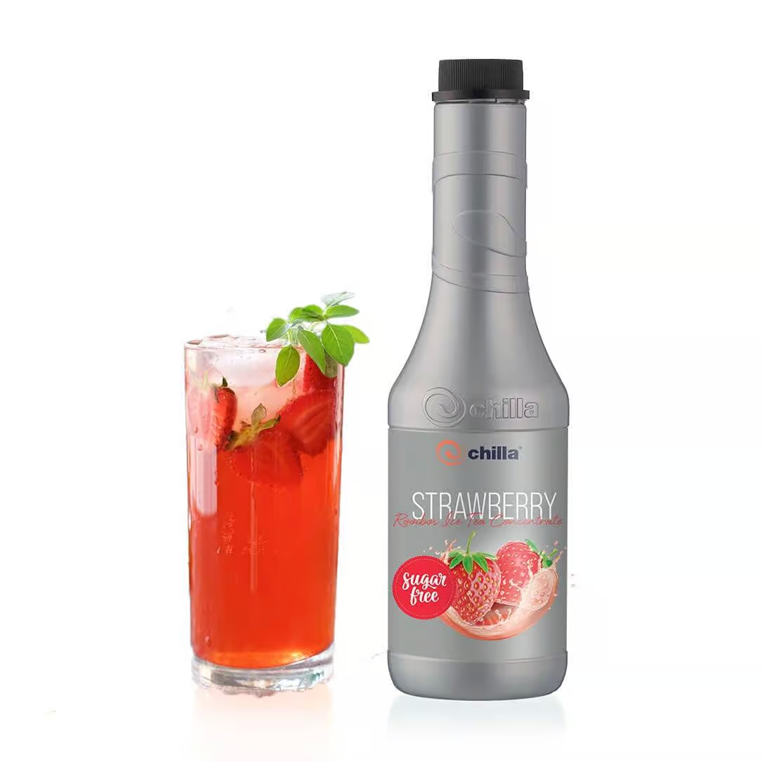 Chilla Strawberry Sugar Free Rooibos Ice Tea Concentrate 1lt