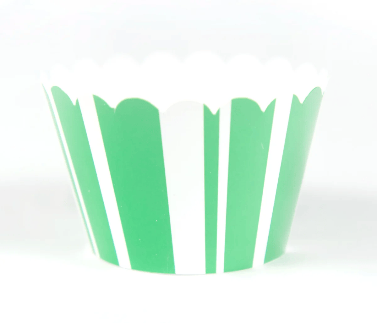 Sweet Celebration Cupcake Wrappers -12 - Stripe Green