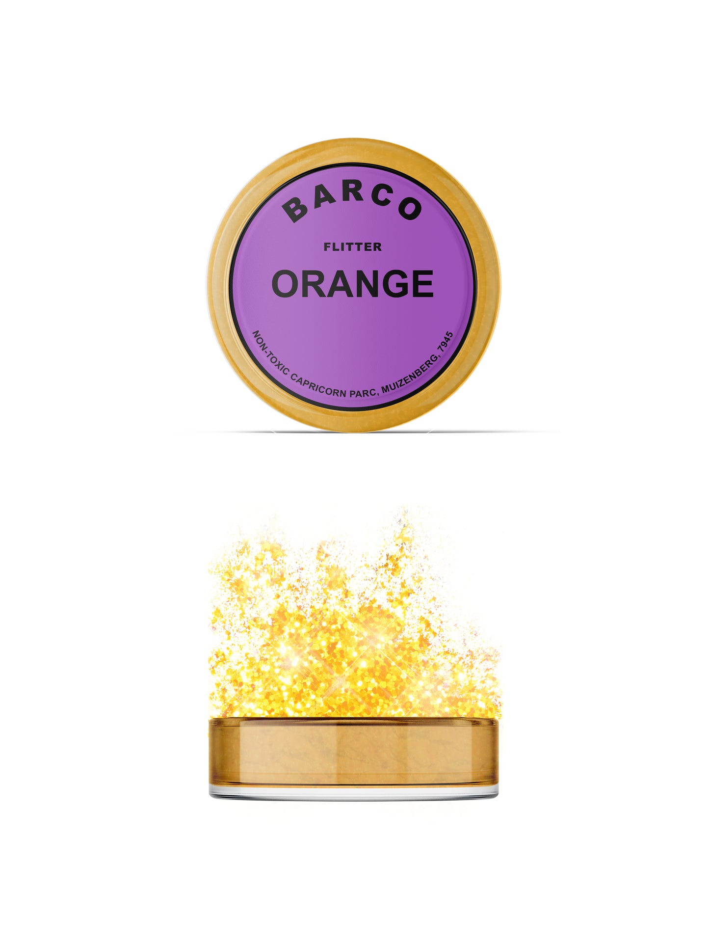 Barco Orange Flitter Glitter 10ml (Purple Label)