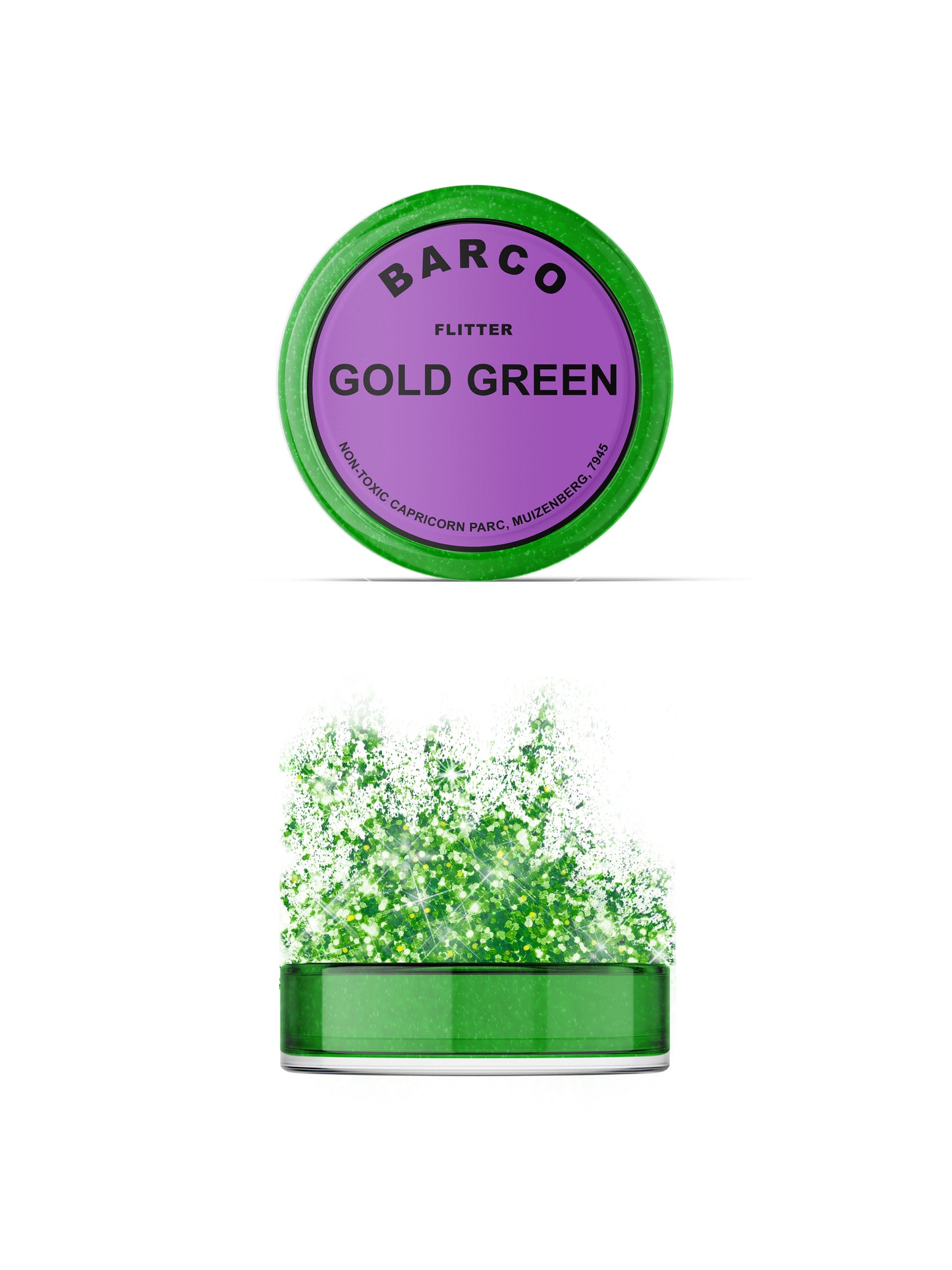Barco Gold Green Flitter Glitter 10ml (Purple Label)