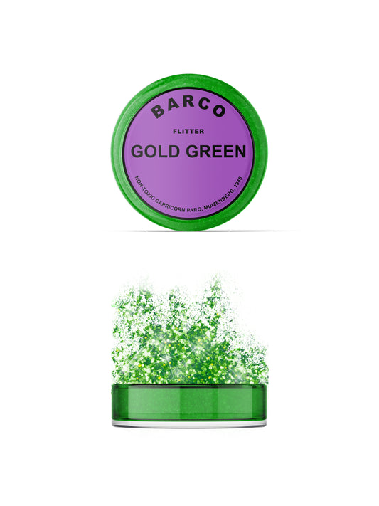 Barco Gold Green Flitter Glitter 10ml (Purple Label)