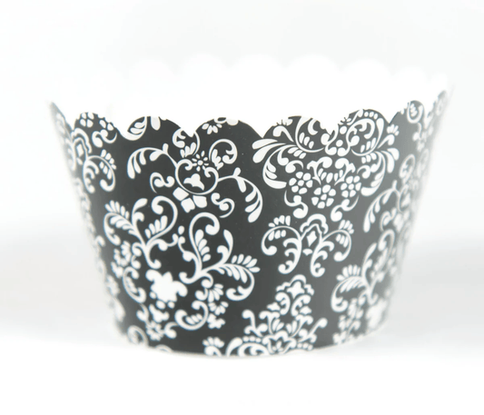 Sweet Celebration Cupcake Wrappers -12 - Damask Back