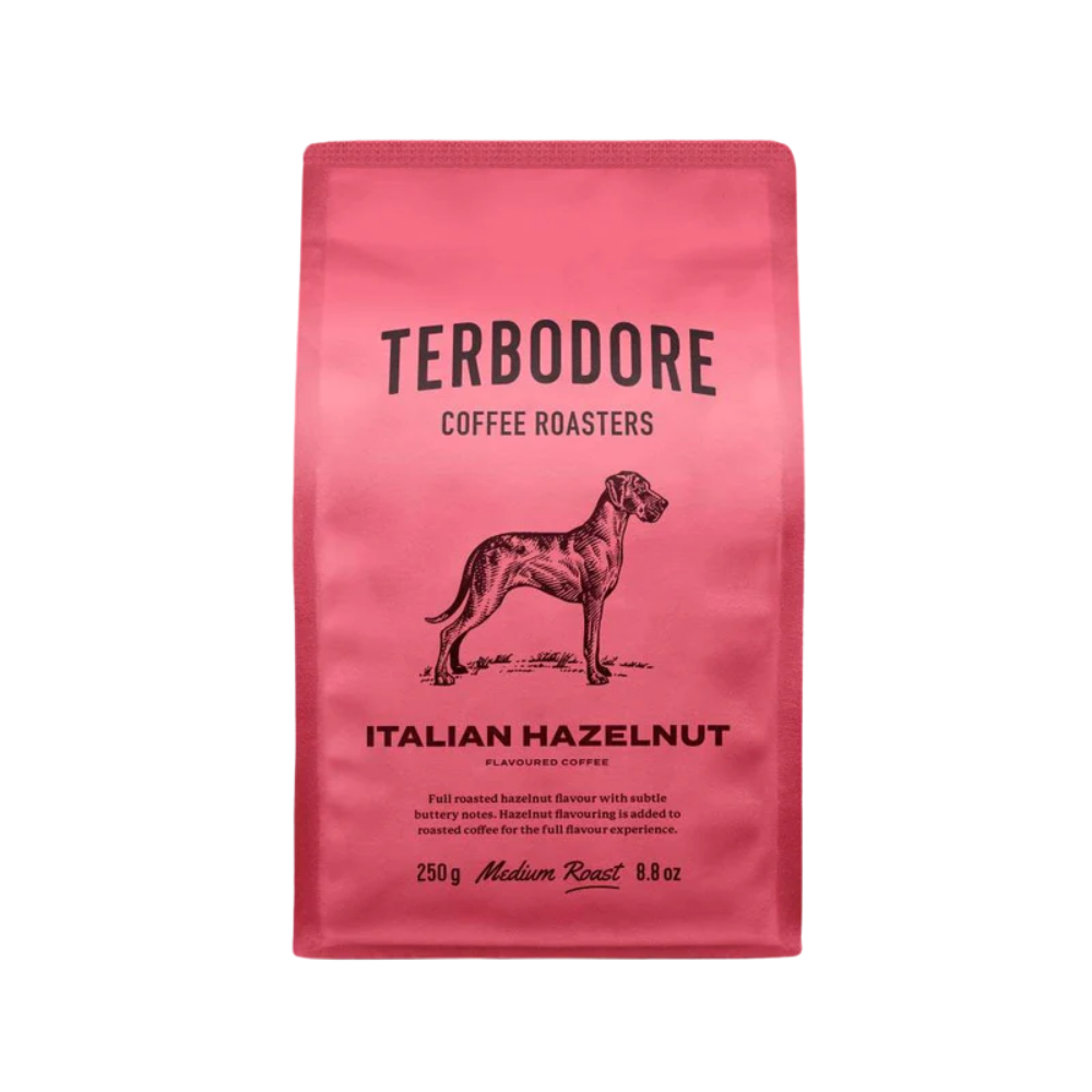 Terbodore Italian Hazelnut Flavoured Range Coffee 250g