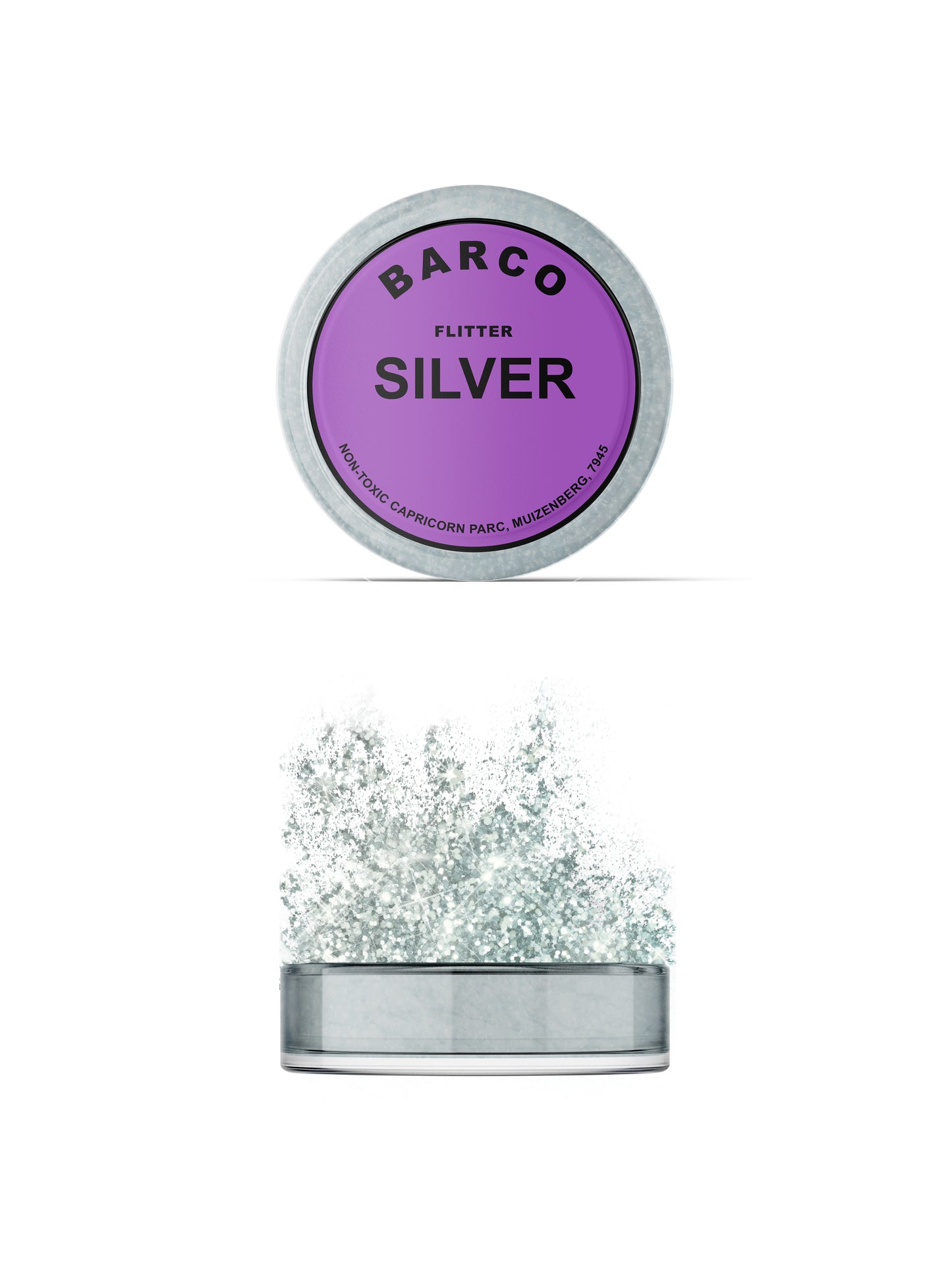 Barco Silver Flitter Glitter 10ml (Purple Label)