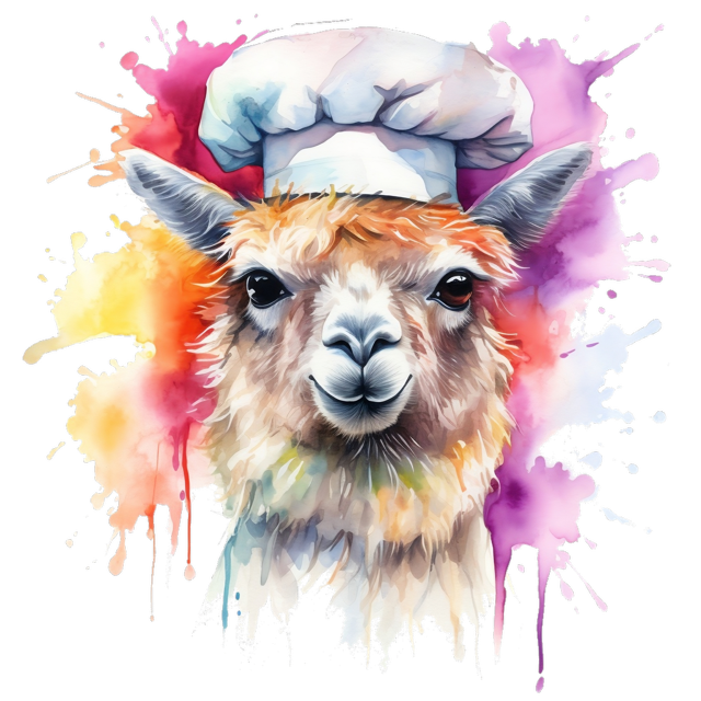Colourful Lama Chef 1