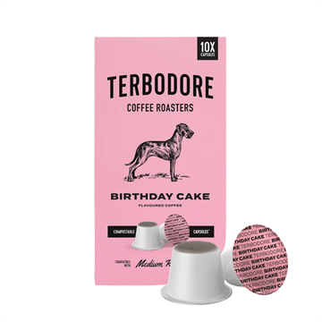 Terbodore Birthday Cake Flavoured Coffee Capsules 10's