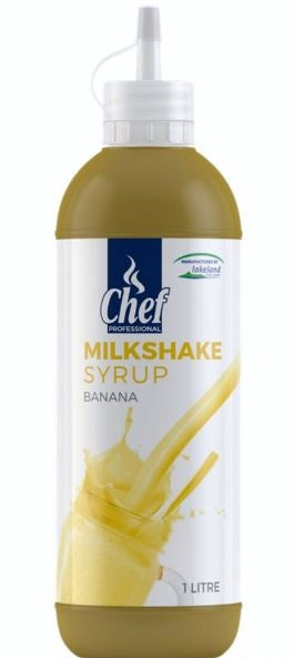 Chef Banana Milkshake Syrup 1lt