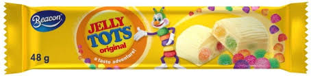 Beacon Jelly Tots Bar White Choc 40 x 48g
