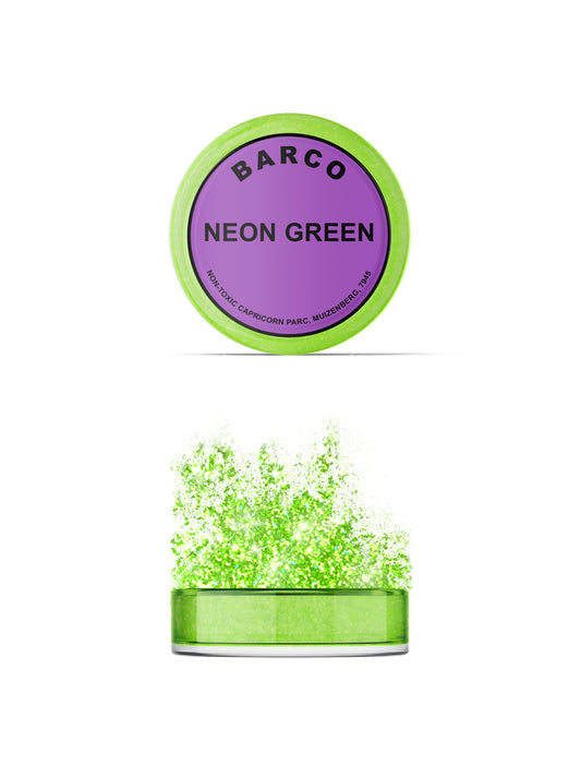 Barco Neon Green Flitter Glitter 10ml (Purple Label)
