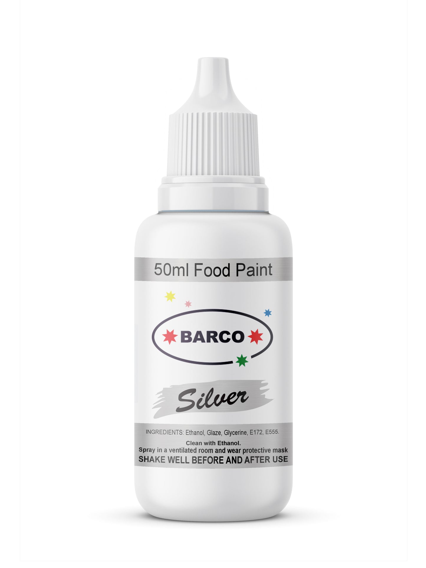 Barco Silver Quick Dry Chocolate Food Paint 50ml