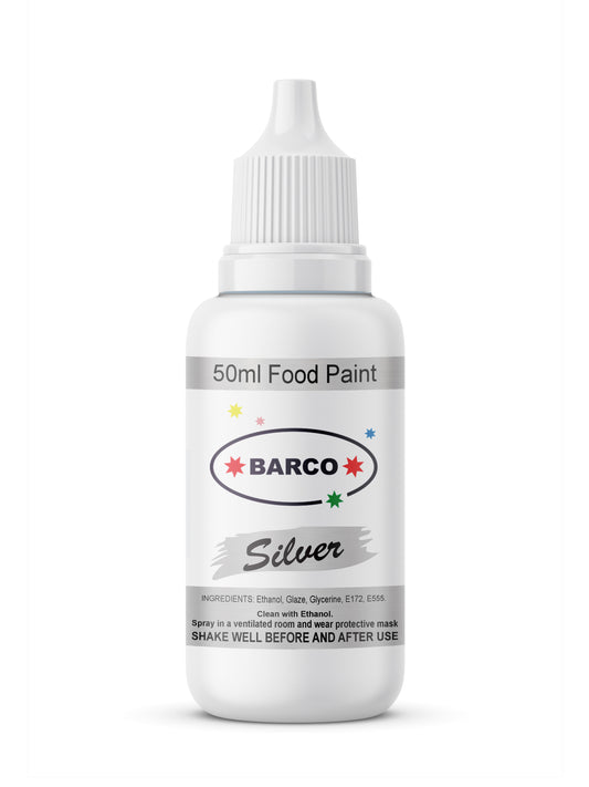 Barco Silver Quick Dry Chocolate Food Paint 50ml