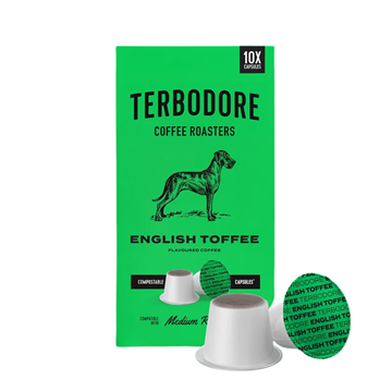 Terbodore English Toffee Flavoured Coffee Capsules 10's