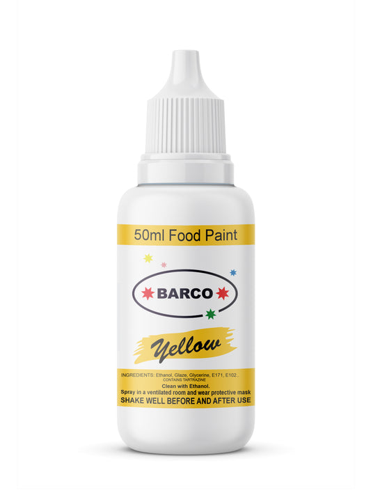 Barco Yellow Quick Dry Chocolate Food Paint 50ml