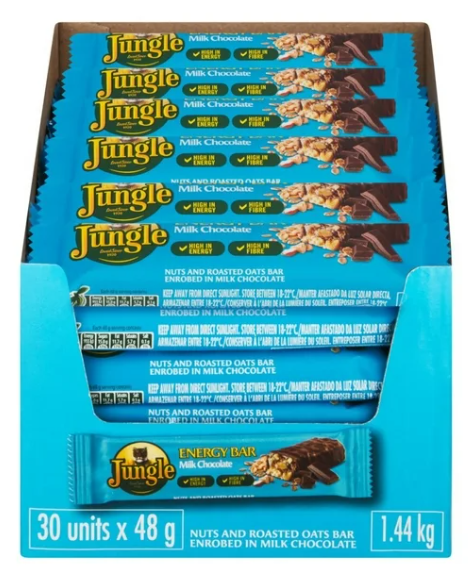 Jungle Bar Milk Choc 30 x 48g