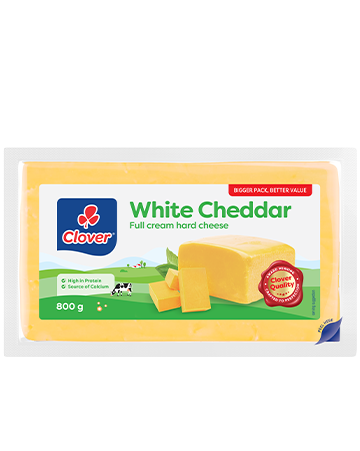 Clover White Cheddar 800g