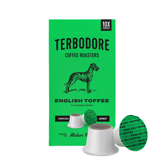Terbodore English Toffee Flavoured Coffee Capsules 50's