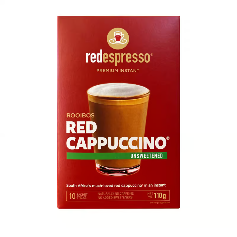 Red Espresso Instant Red Cappuccino Unsweetened Sachets 10's