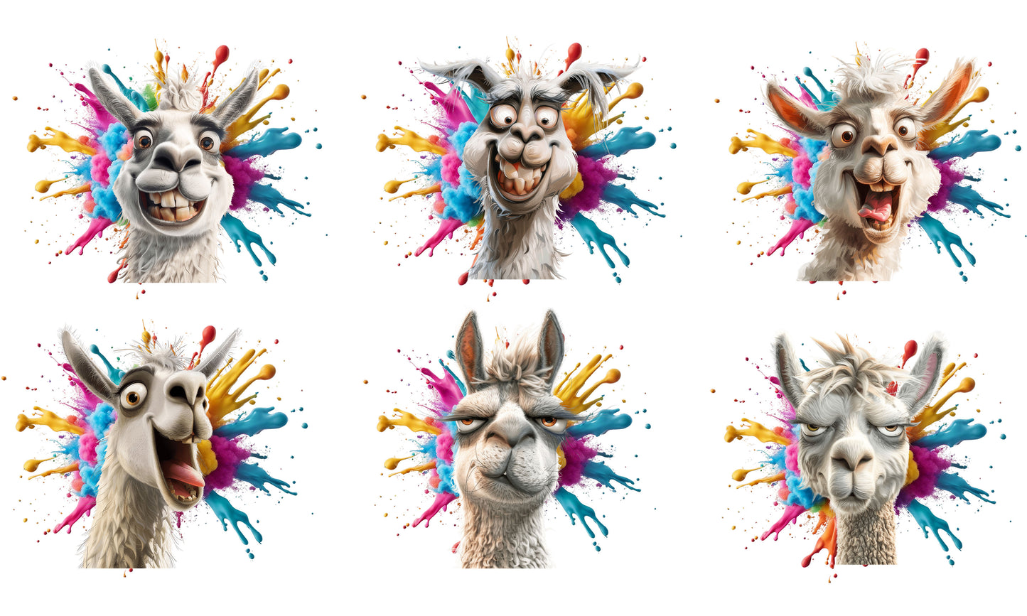 Lama Face Colour Splash Set
