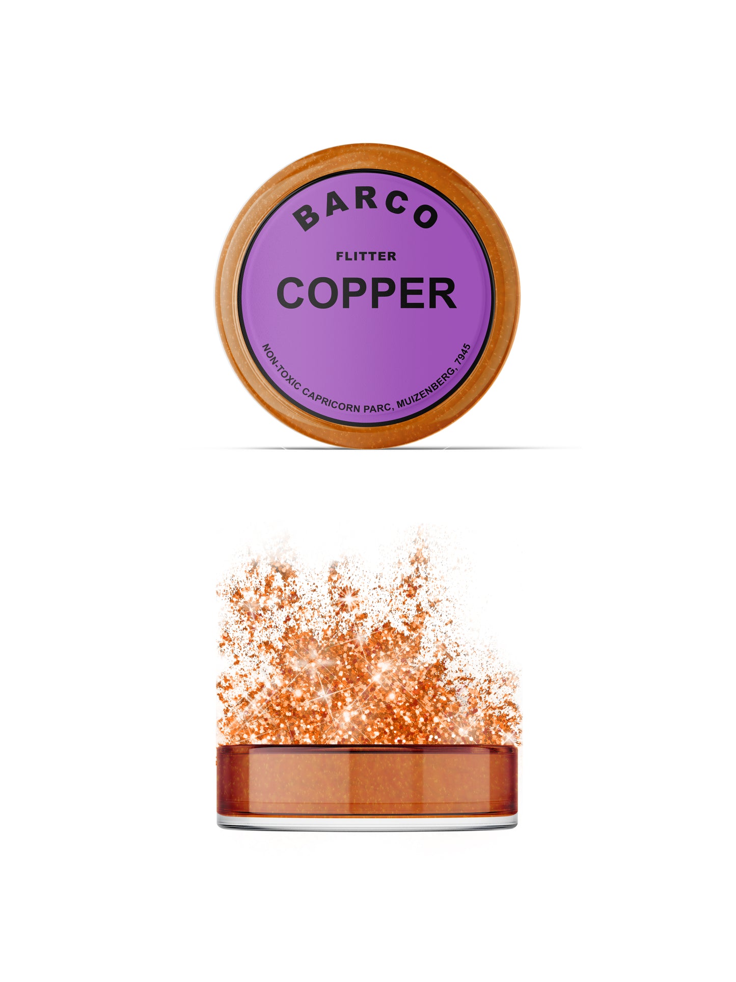 Barco Copper Flitter Glitter 10ml (Purple Label)