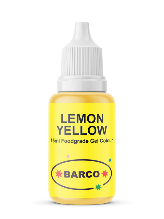 Barco Lemon Yellow Gel Food Colour 15ml