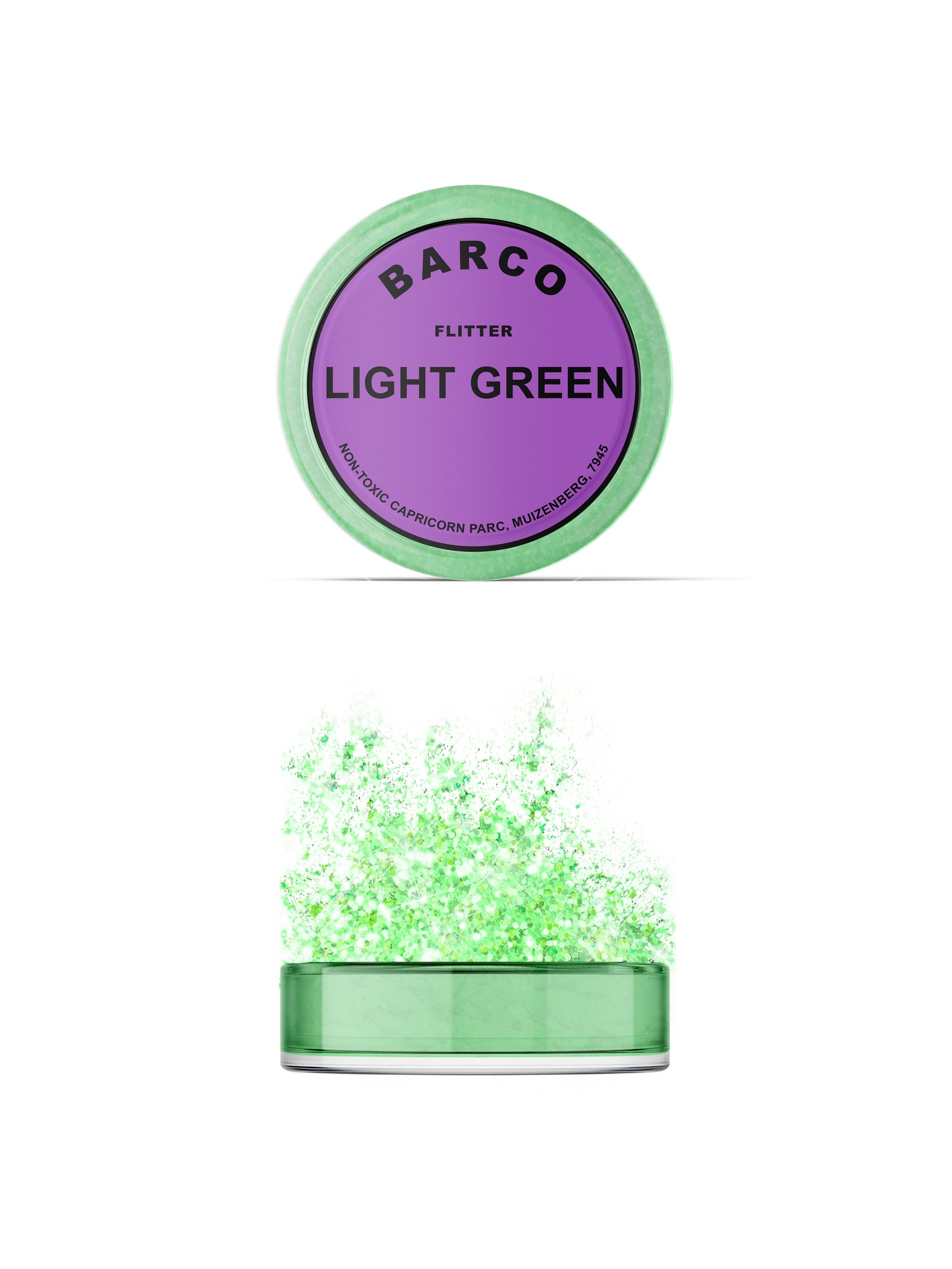 Barco Light Green Flitter Glitter 10ml (Purple Label)