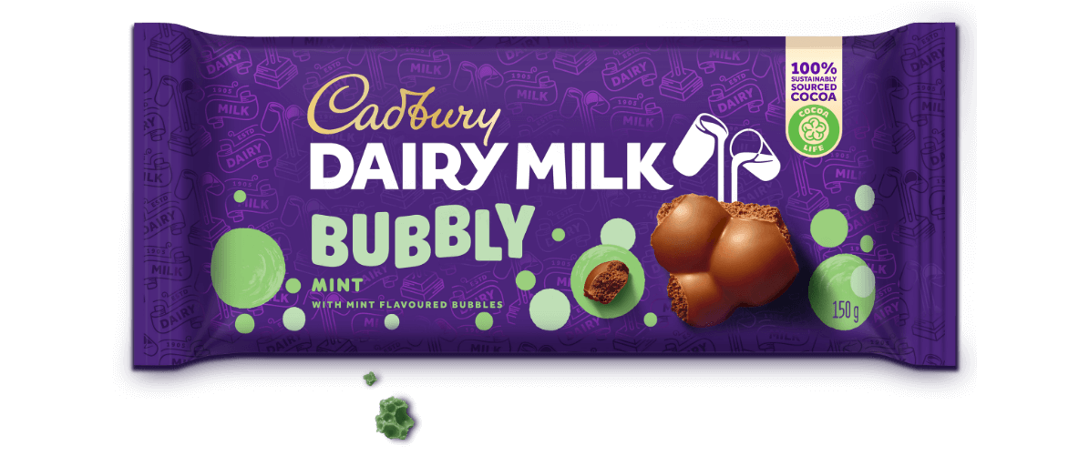 Cadbury Bubbly Mint 18 x 150g