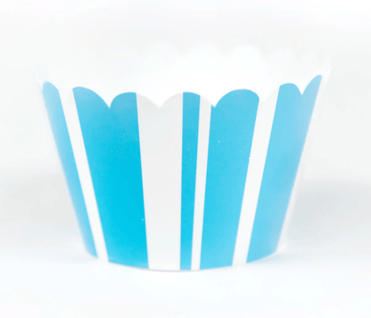 Sweet Celebration Cupcake Wrappers -12 - Stripe Blue