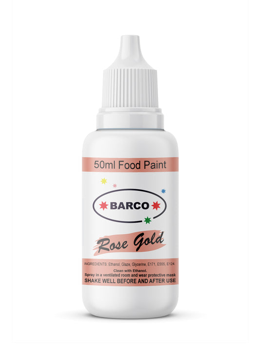 Barco Rose Gold Quick Dry Chocolate Food Paint 50ml