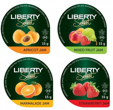 Liberty Select Jam Portions Assorted 200x15g