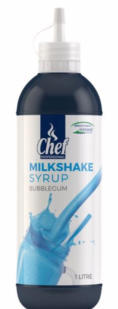Chef Bubblegum Milkshake Syrup 1lt