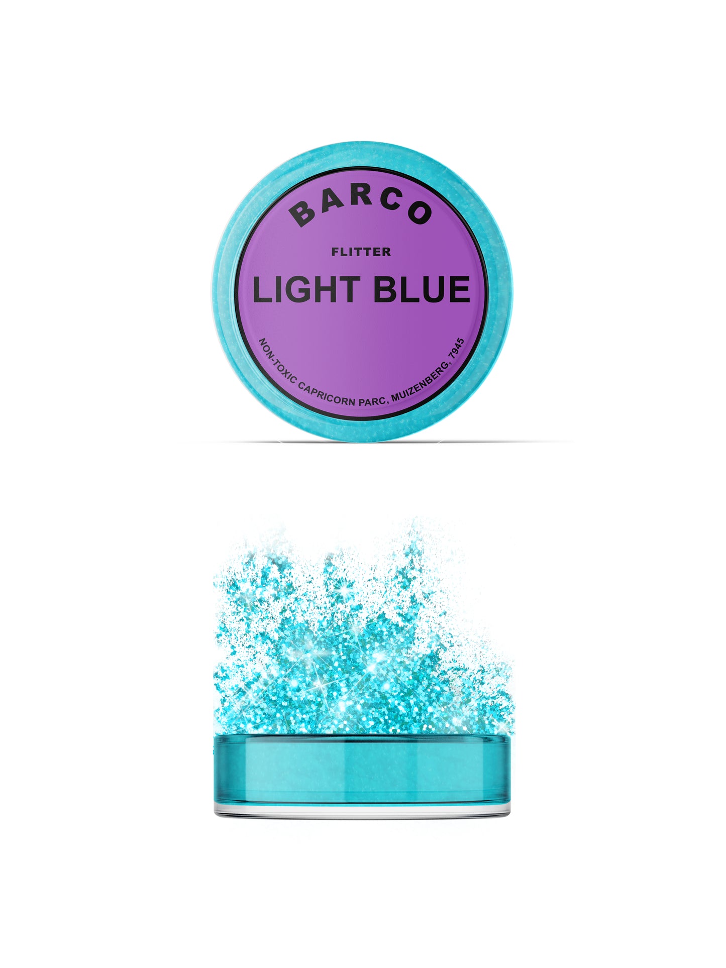 Barco Light Blue Flitter Glitter 10ml (Purple Label)
