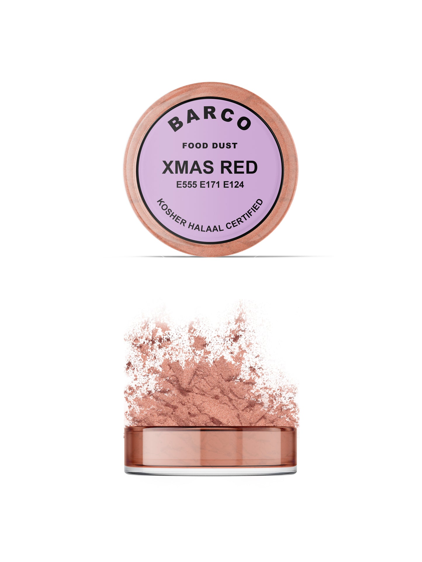 Barco Xmas Red Pearly Dust 10ml (Lilac Label)