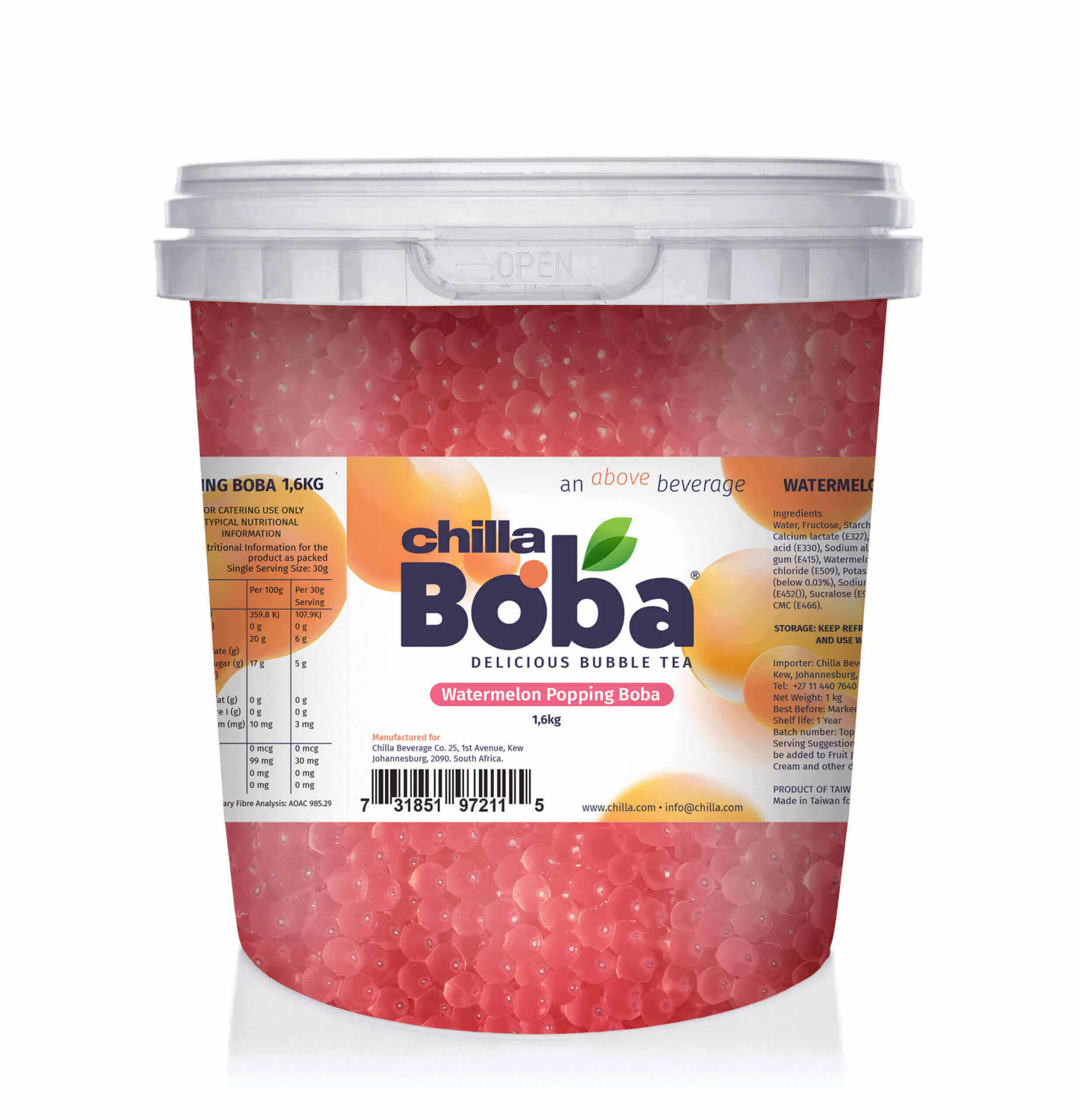 Chilla Watermelon Popping Boba 3.4kg