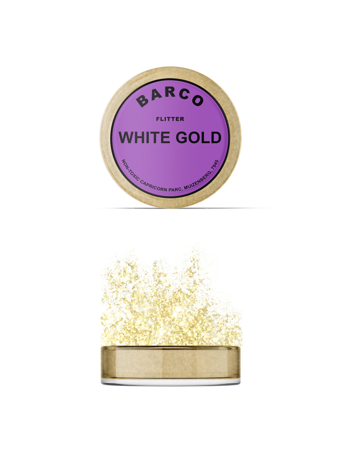 Barco White Gold Flitter Glitter 10ml (Purple Label)